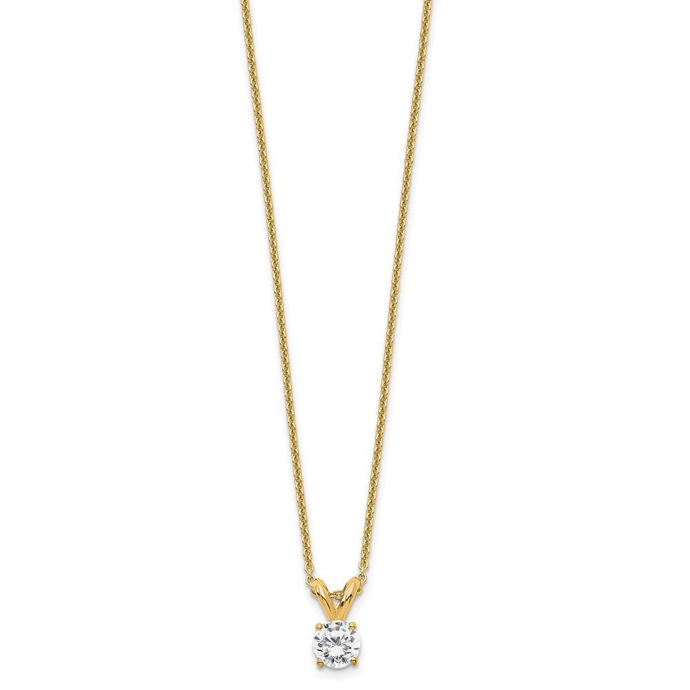 14k 1/4 carat total weight Round VS/SI DEF Lab Grown Diamond Solitaire 18in Necklace