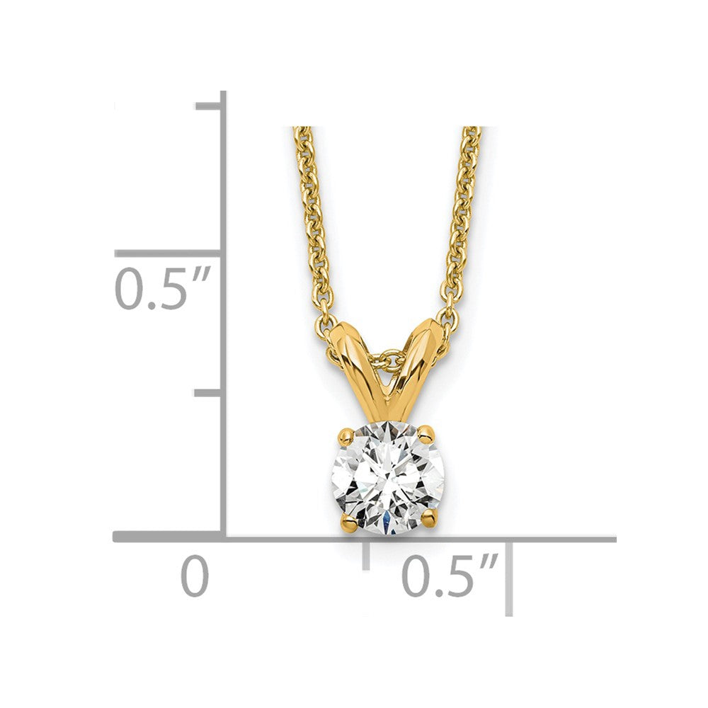 14k 1/4 carat total weight Round VS/SI GH Lab Grown Diamond Solitaire 18in Necklace