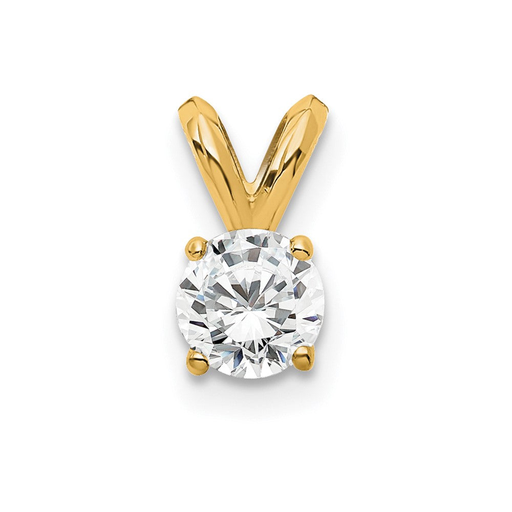 14k 1/4 carat total weight Round Certified VS/SI DEF Lab Grown Diamond Solitaire Pendant