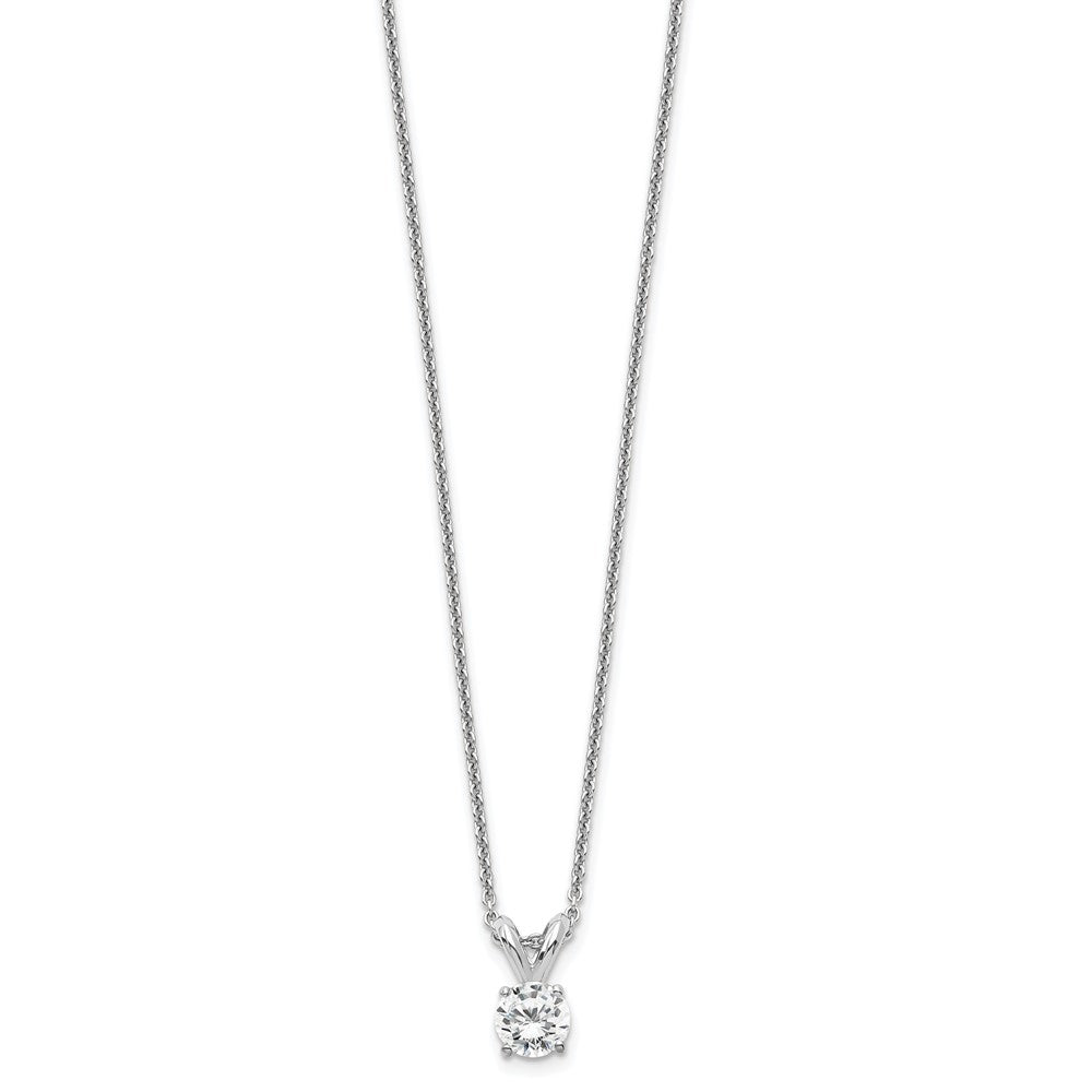 14k WG 1/4 carat total weight Round VS/SI GH Lab Grown Diamond Solitaire 18in Necklace