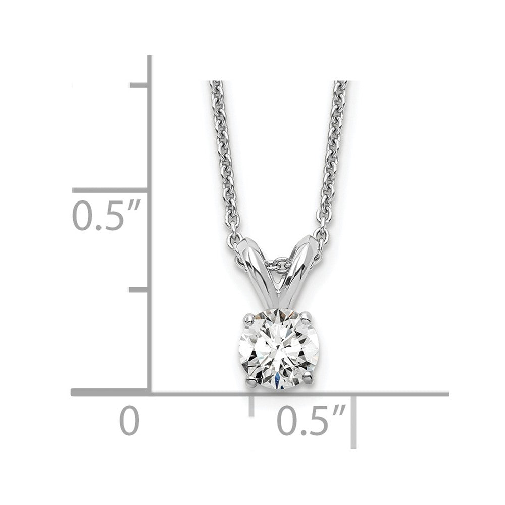 14k WG 1/4 carat total weight Round VS/SI GH Lab Grown Diamond Solitaire 18in Necklace