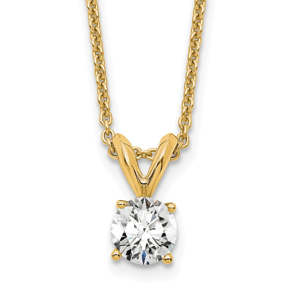 14k 1/3 carat total weight Round Certified VS/SI DEF Lab Grown Diamond Solitaire 18in Necklace