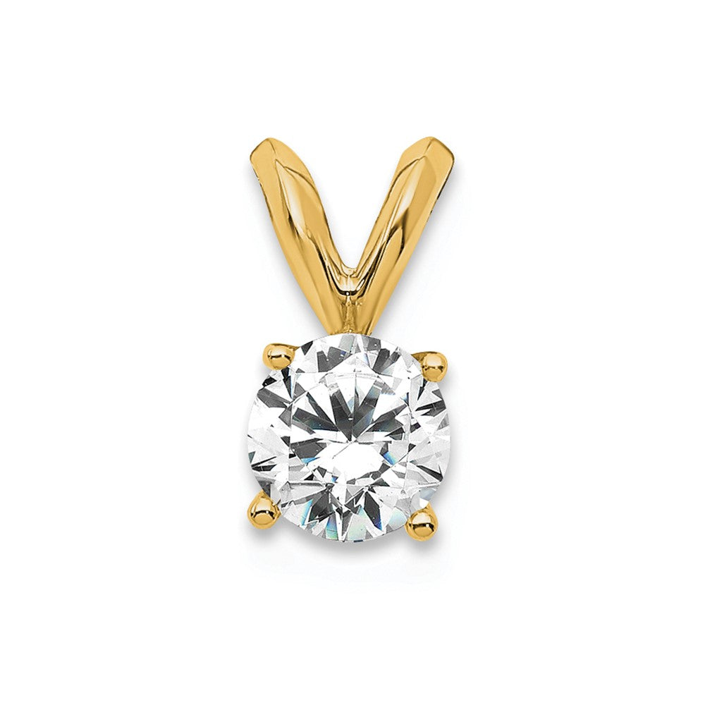 14k 1/3 carat total weight Round VS/SI GH Lab Grown Diamond Solitaire Pendant