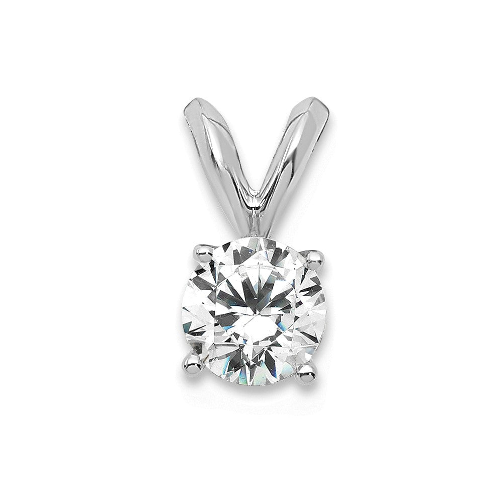 14k WG 1/3 carat total weight Round VS/SI DEF Lab Grown Diamond Solitaire Pendant