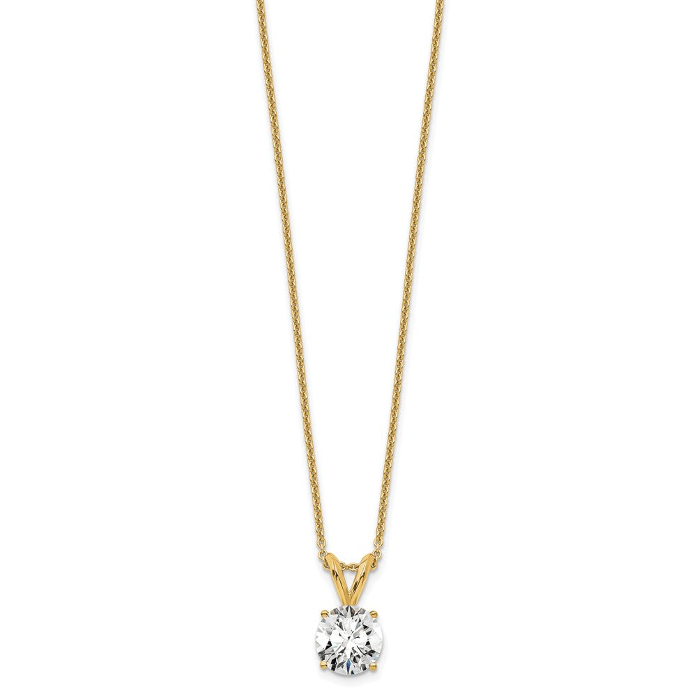 14k 3/4 carat total weight Round VS/SI GH Lab Grown Diamond Solitaire 18in Necklace