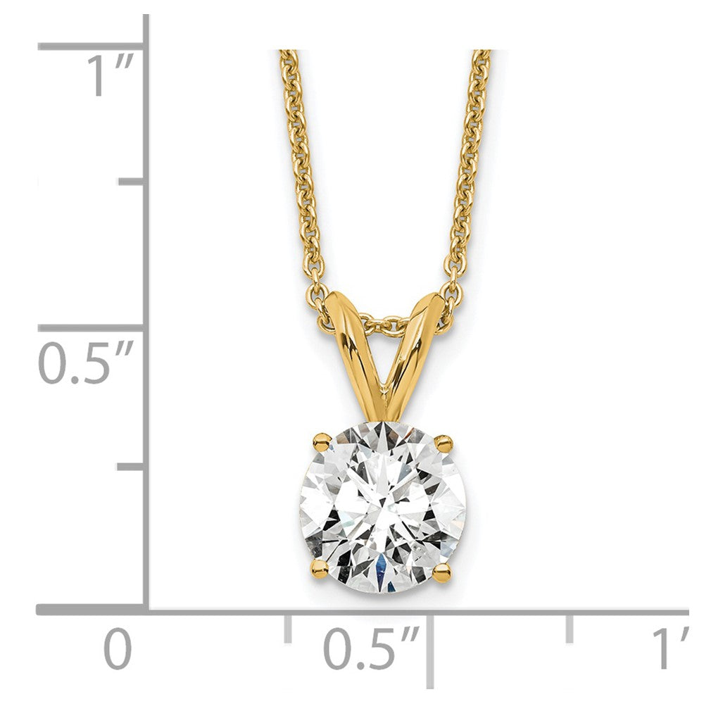 14k 3/4 carat total weight Round VS/SI GH Lab Grown Diamond Solitaire 18in Necklace