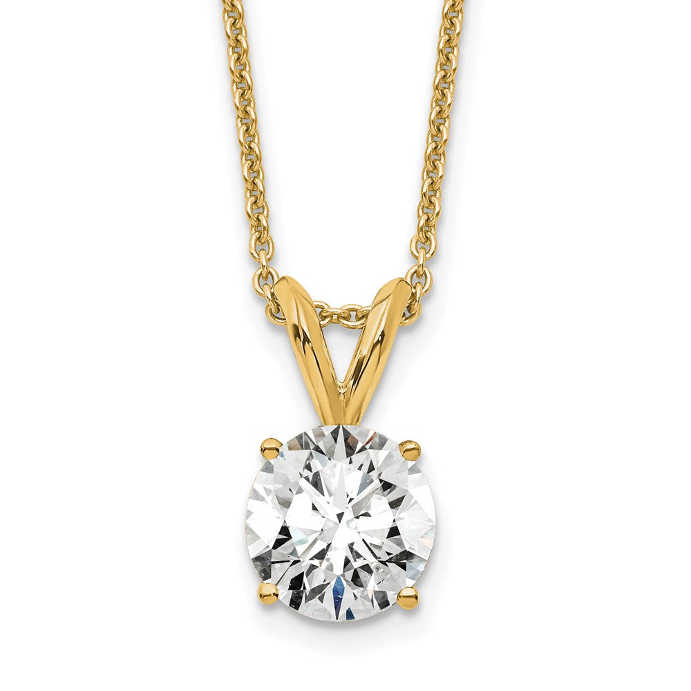 14k 3/4 carat total weight Round VS/SI GH Lab Grown Diamond Solitaire 18in Necklace