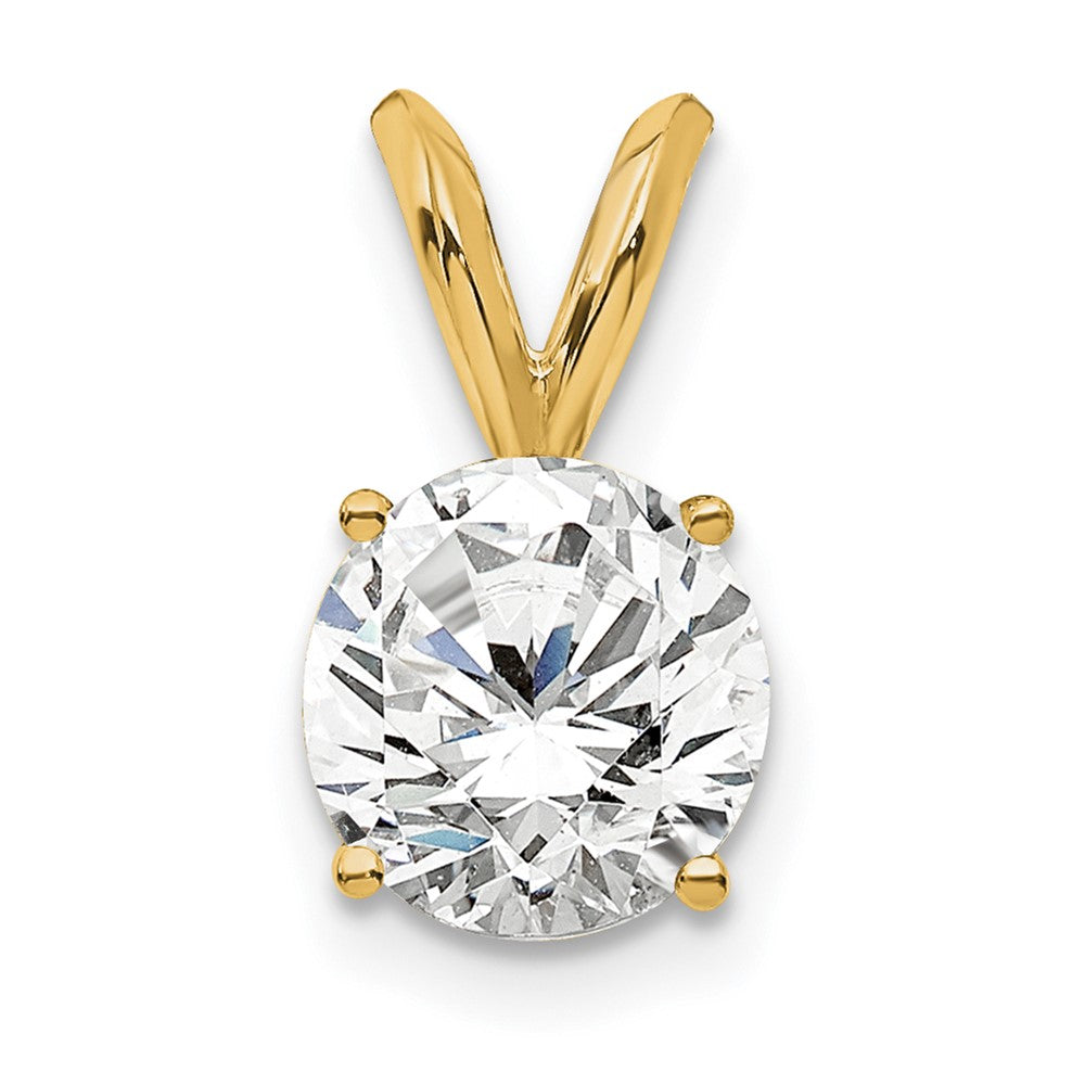 14k 3/4 carat total weight Round Certified VS/SI GH Lab Grown Diamond Solitaire Pendant