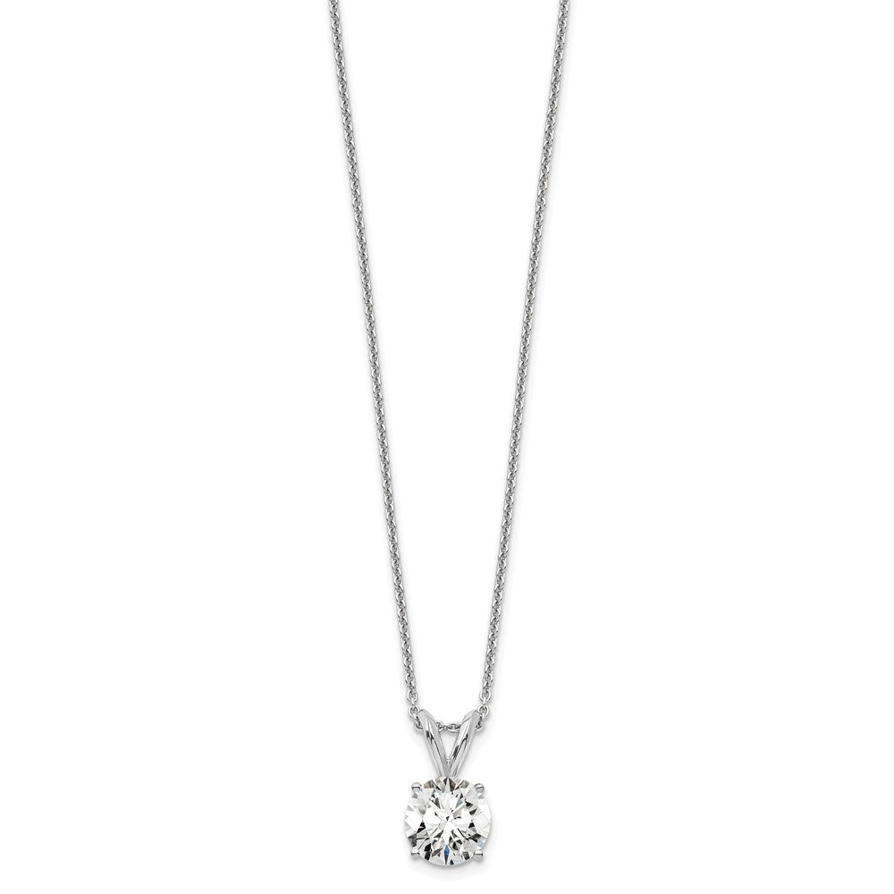 14k WG 3/4 carat total weight Round Certified VS/SI GH Lab Grown Diamond Solitaire 18in Necklace