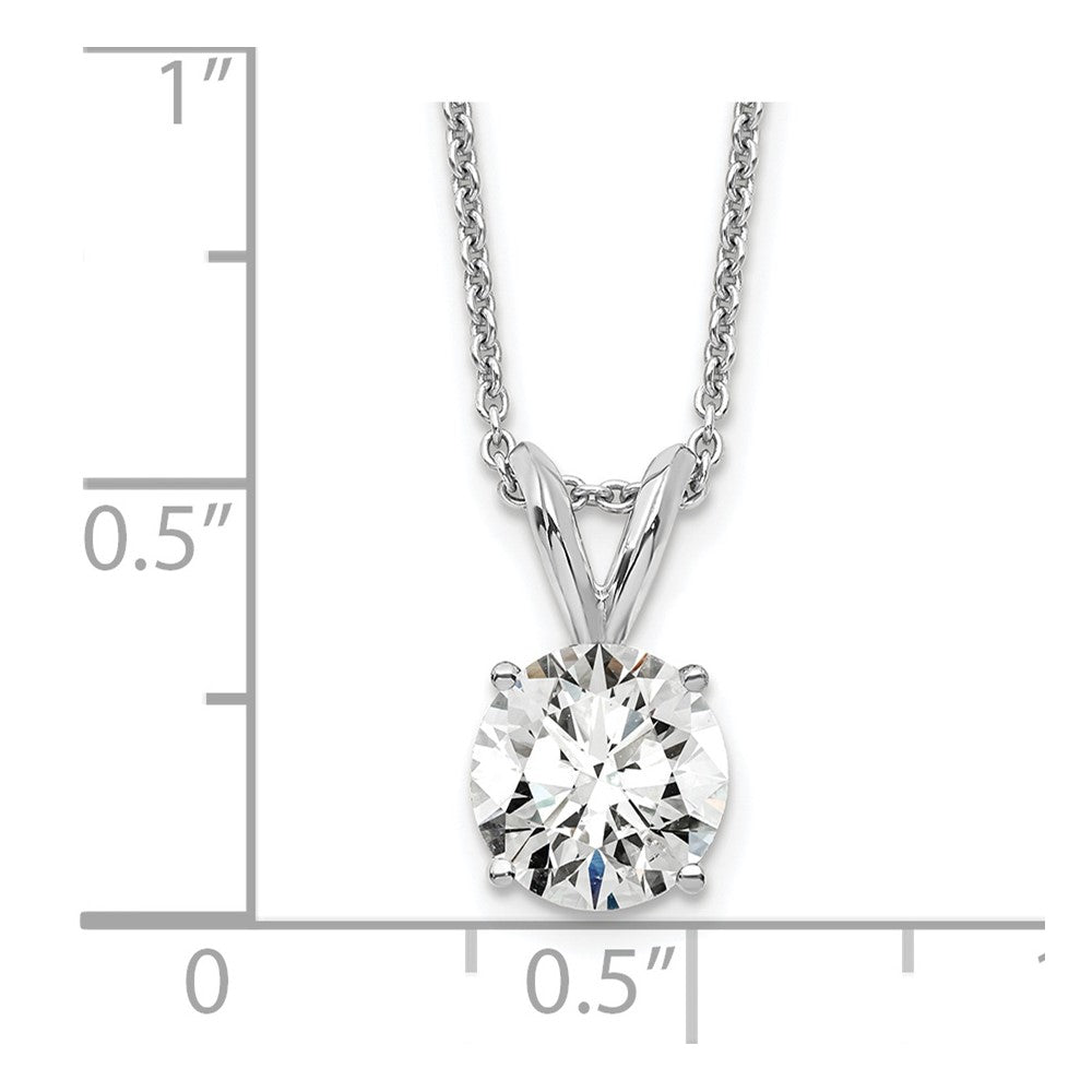 14k WG 3/4 carat total weight Round Certified VS/SI GH Lab Grown Diamond Solitaire 18in Necklace