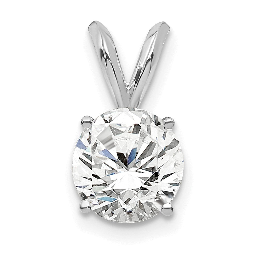 14k WG 3/4 carat total weight Round Certified VS/SI GH Lab Grown Diamond Solitaire Pendant