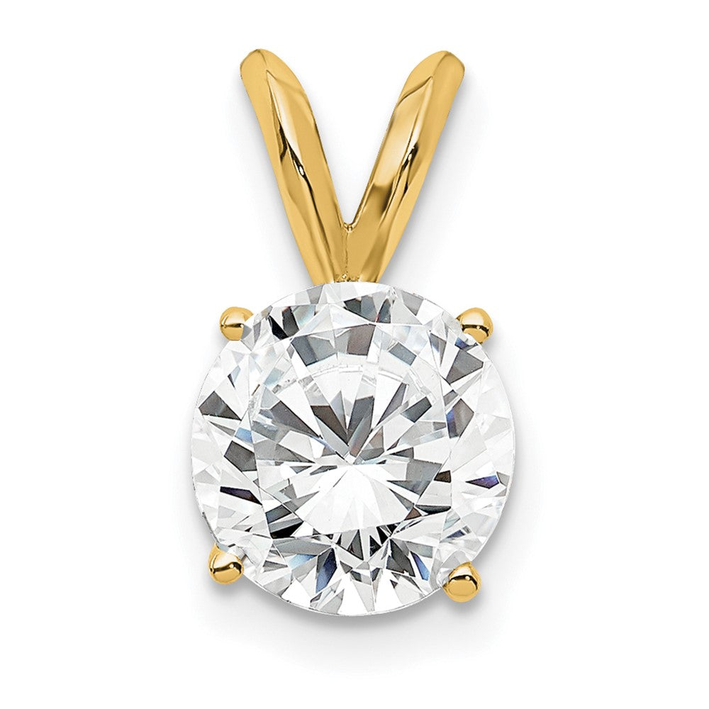 14k 1 carat total weight Round Certified VS/SI DEF Lab Grown Diamond Solitaire Pendant