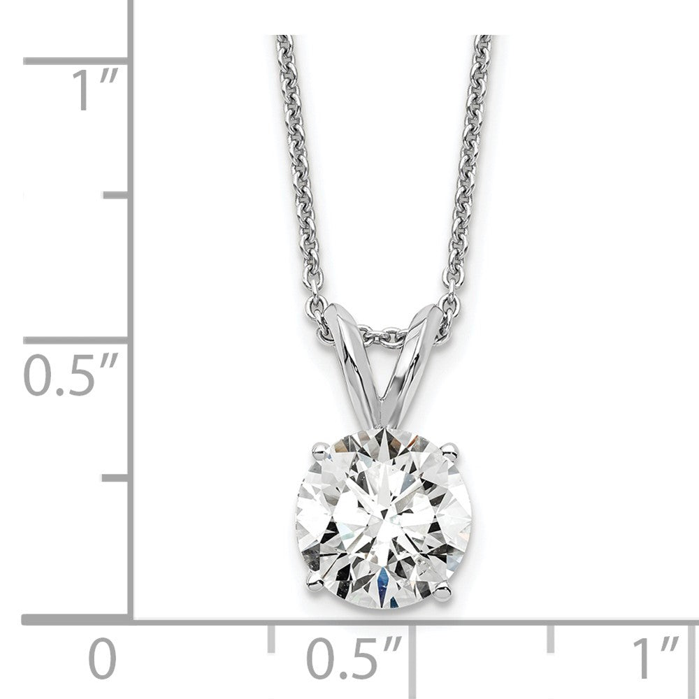 14k WG 1 carat total weight Round Certified VS/SI GH Lab Grown Diamond Solitaire 18in Necklace