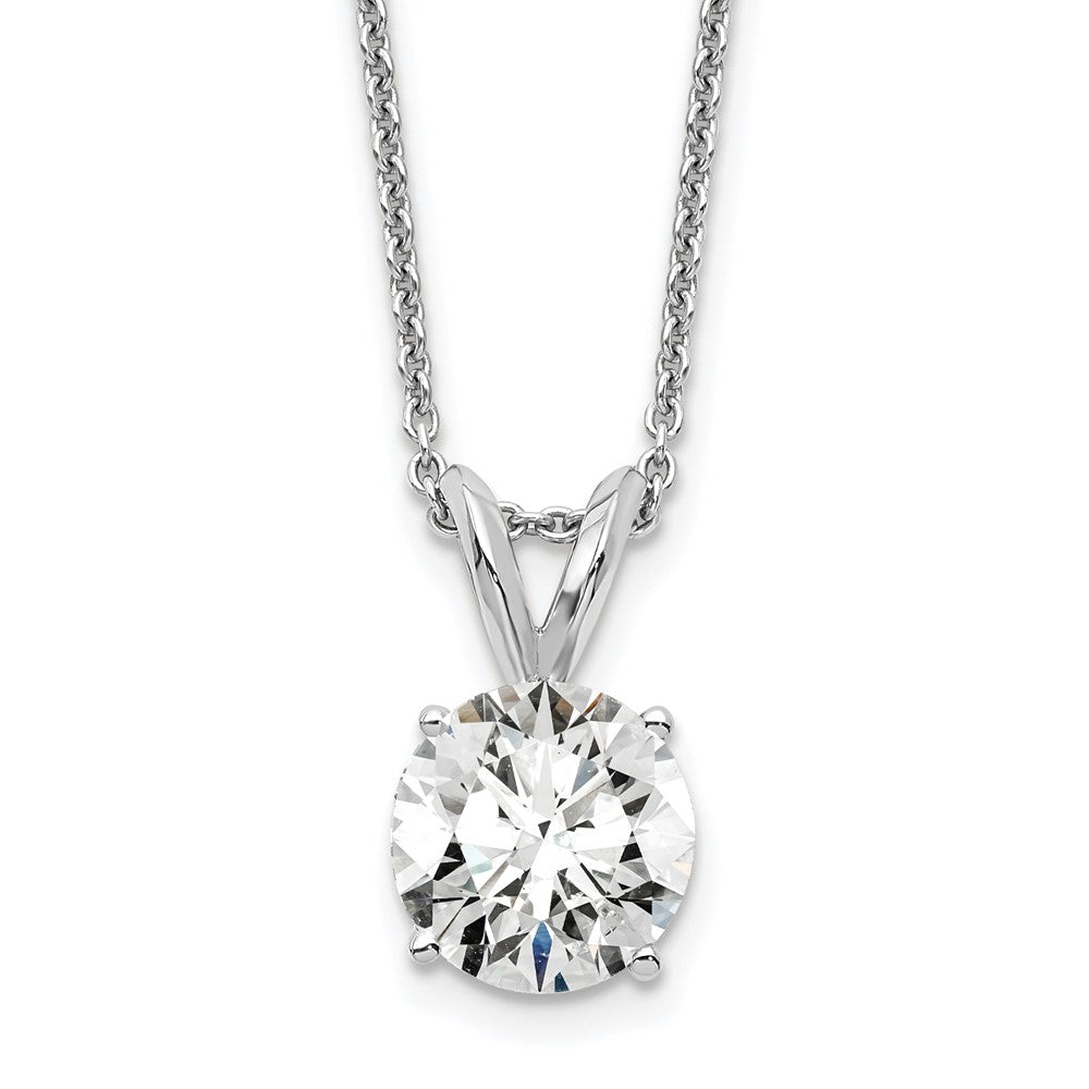 14k WG 1 carat total weight Round Certified VS/SI GH Lab Grown Diamond Solitaire 18in Necklace