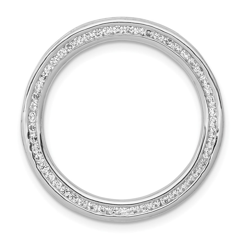 14K White Gold Lab Grown Diamond VS/SI FGH Circle Pendant