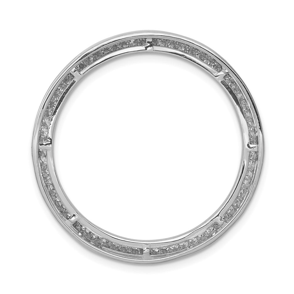 14K White Gold Lab Grown Diamond VS/SI FGH Circle Pendant