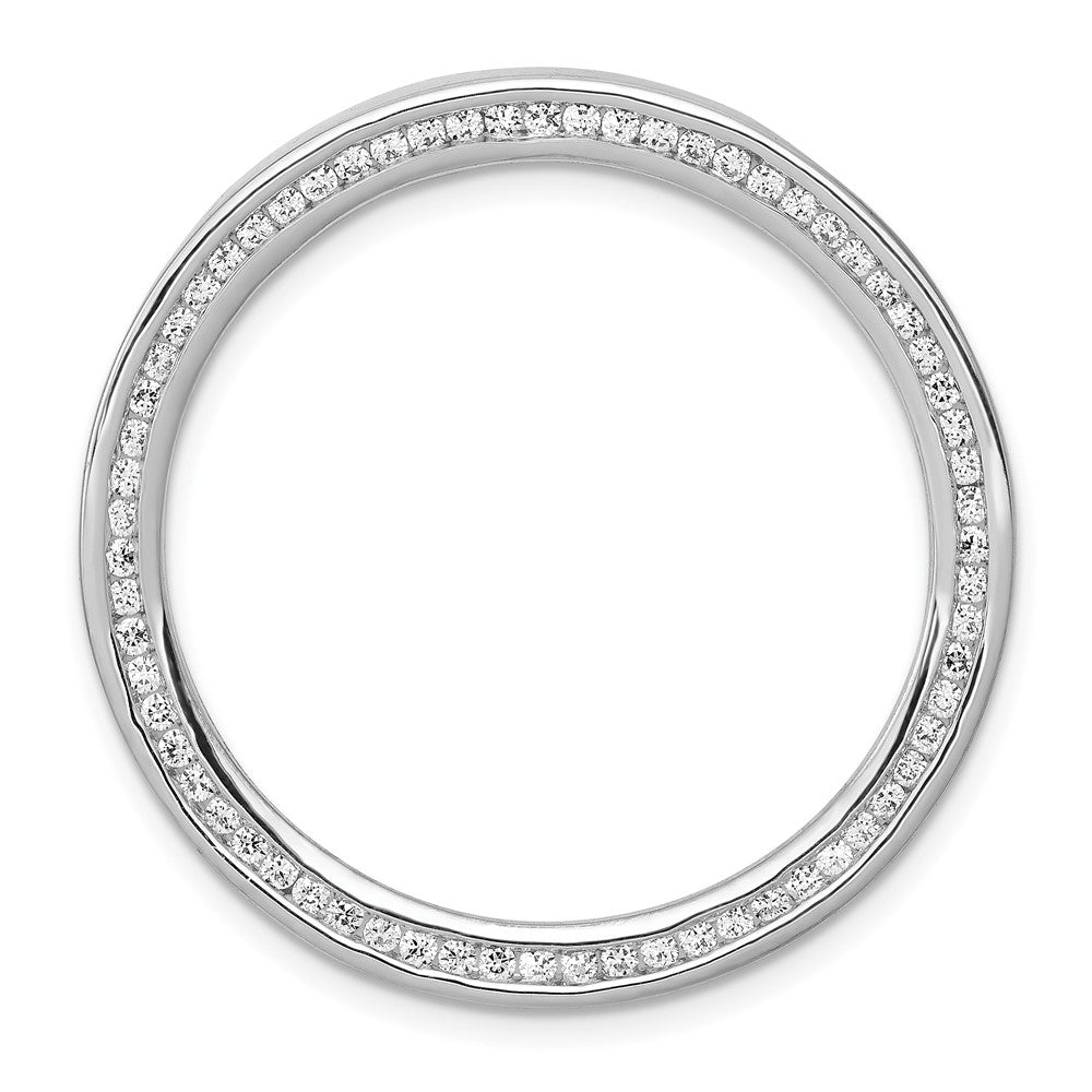 14K White Gold Lab Grown Diamond VS/SI FGH Circle Pendant