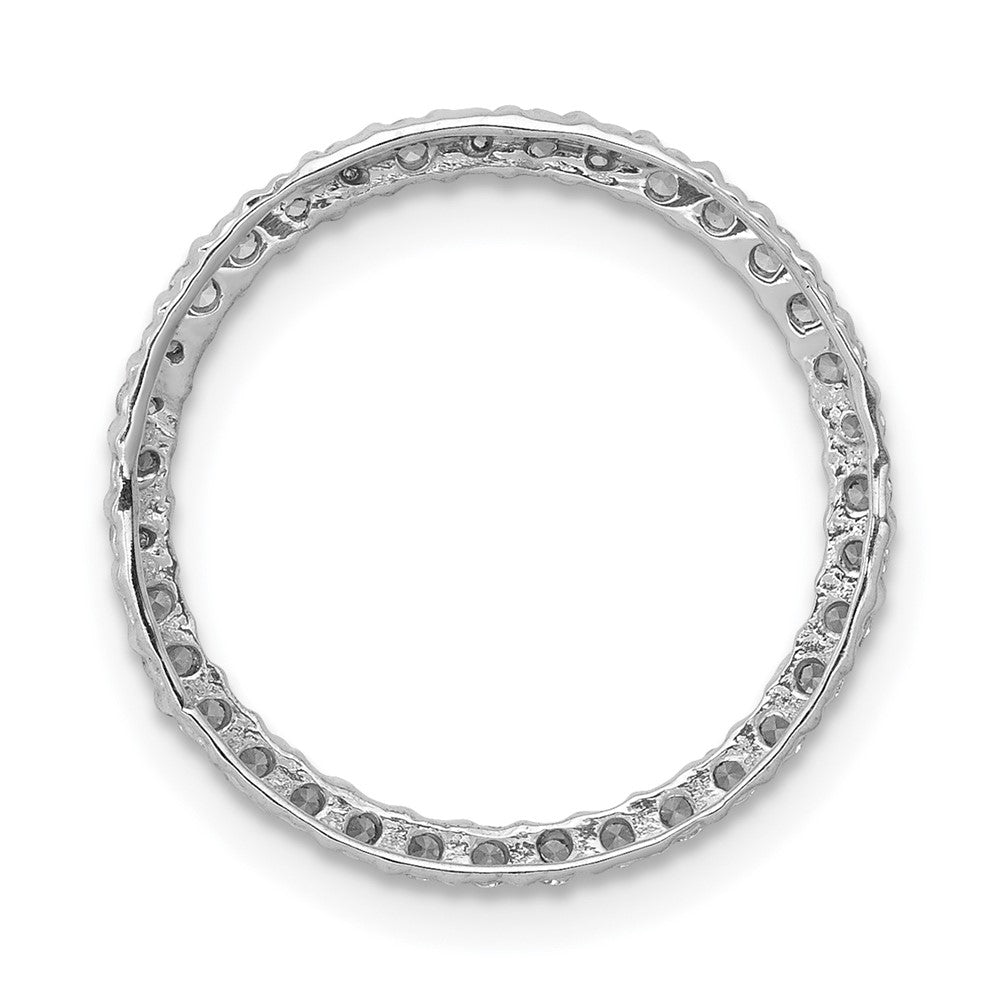 14K White Gold Lab Grown Diamond VS/SI FGH Circle Pendant