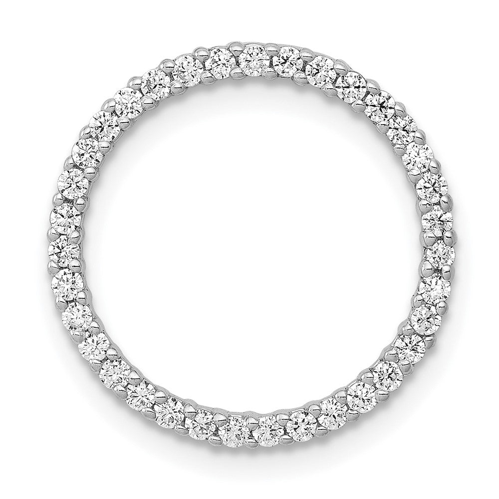 14K White Gold Lab Grown Diamond VS/SI FGH Circle Pendant