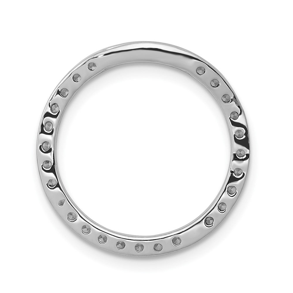 14K White Gold Lab Grown Diamond VS/SI FGH Circle Pendant