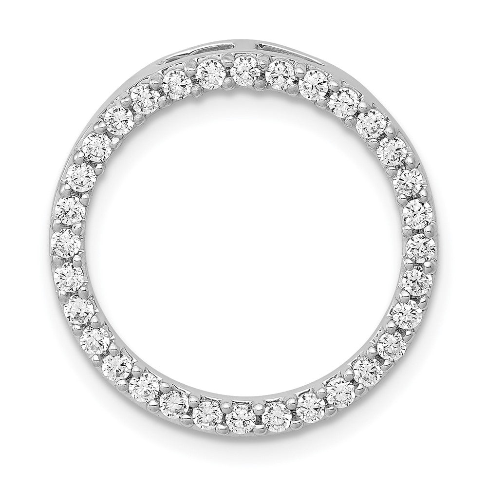 14K White Gold Lab Grown Diamond VS/SI FGH Circle Pendant