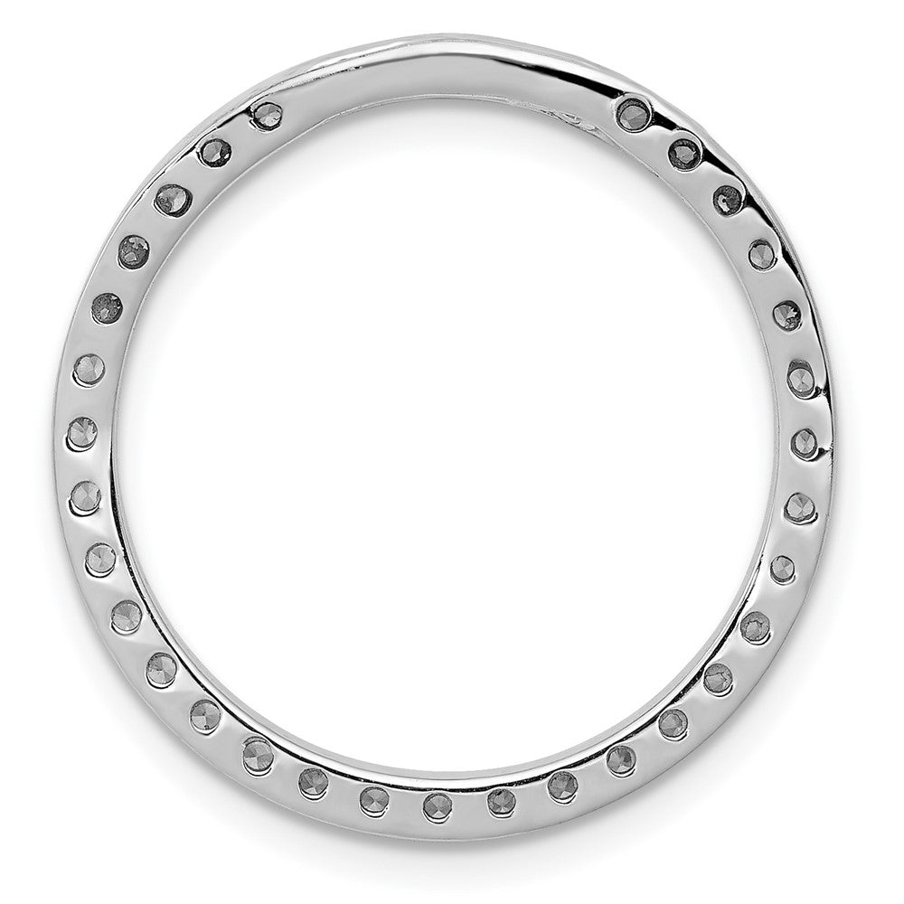 14K White Gold Lab Grown Diamond VS/SI FGH Circle Pendant