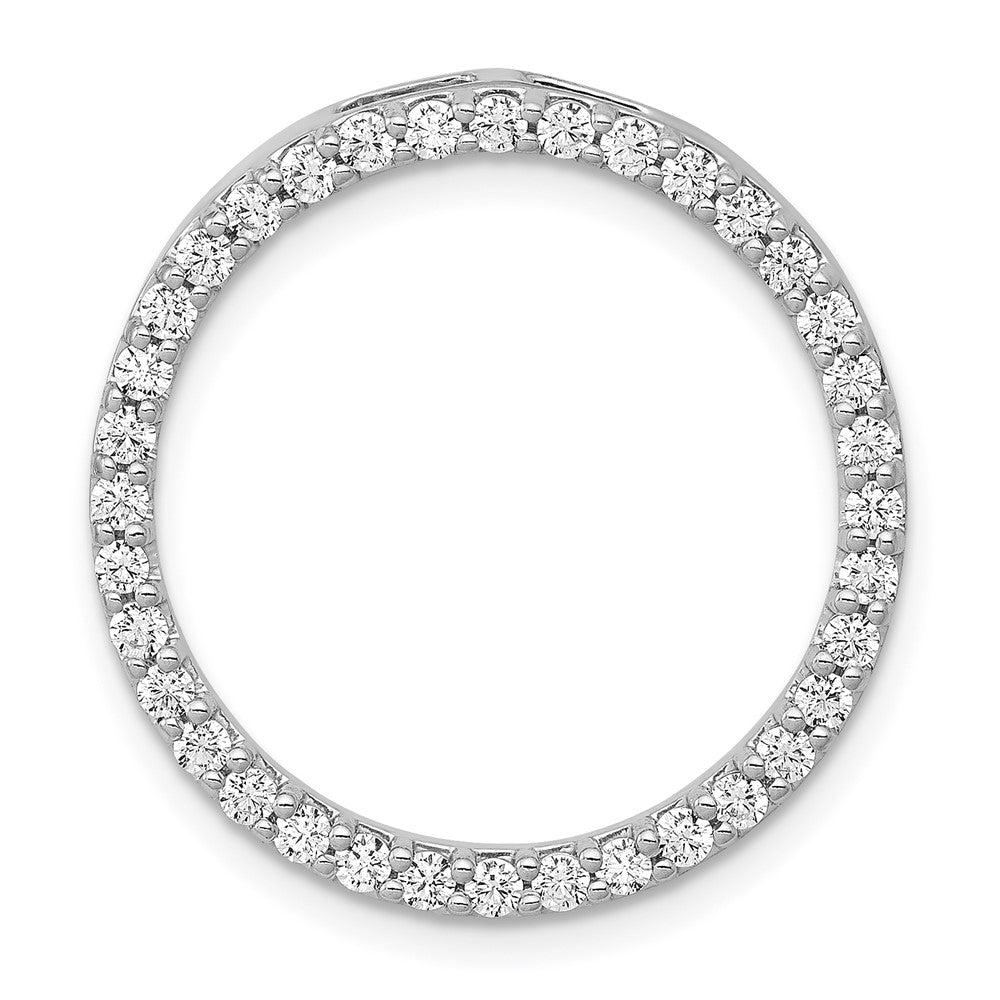 14K White Gold Lab Grown Diamond VS/SI FGH Circle Pendant