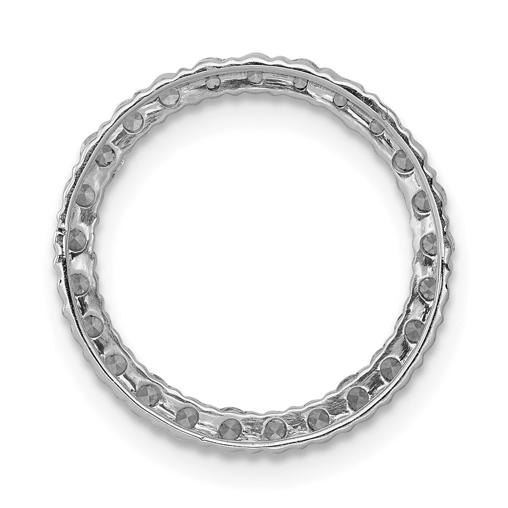 14K White Gold Lab Grown Diamond VS/SI FGH Circle Pendant