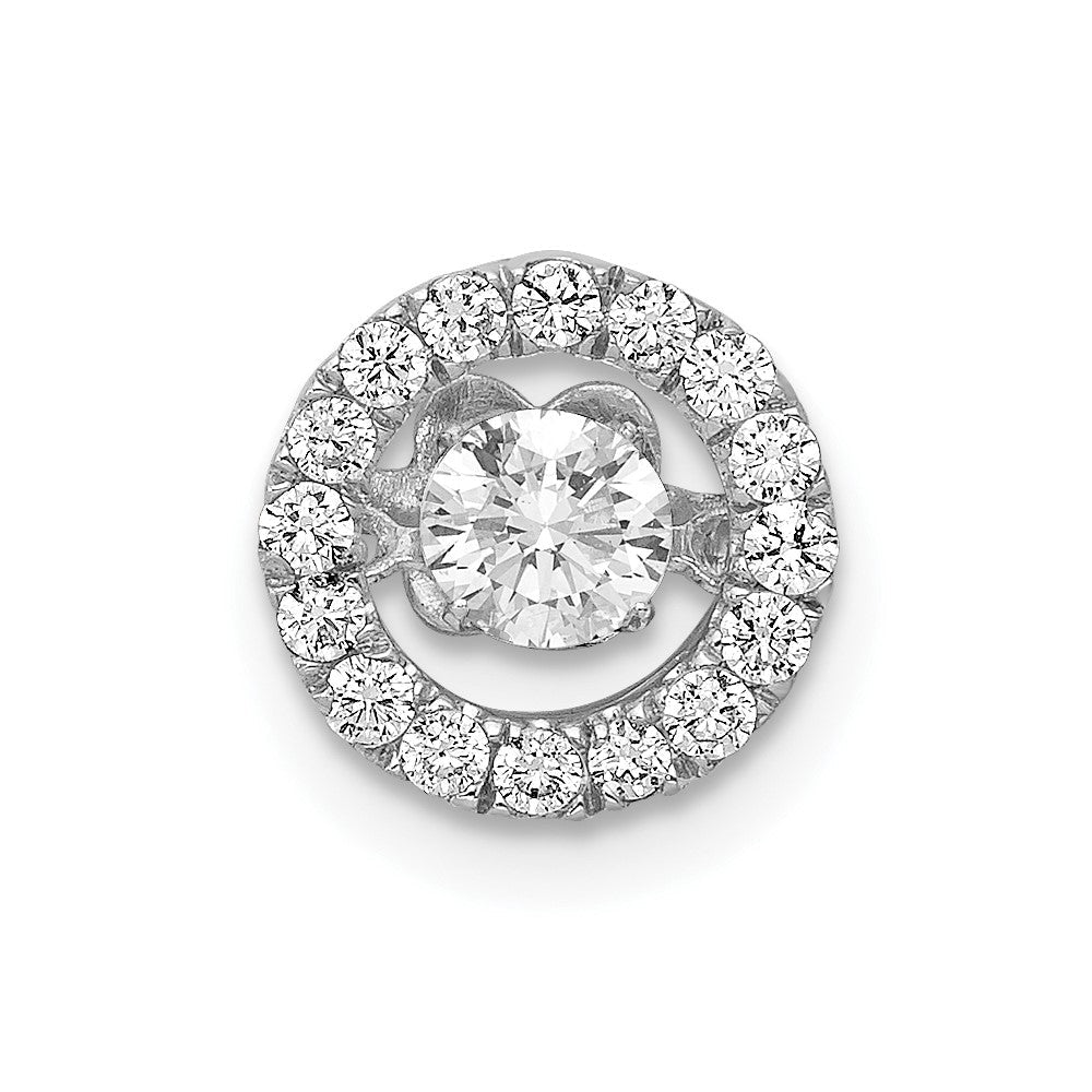 14K White Gold Vibrant Lab Grown Diamond VS/SI FGH Polished Round Pe