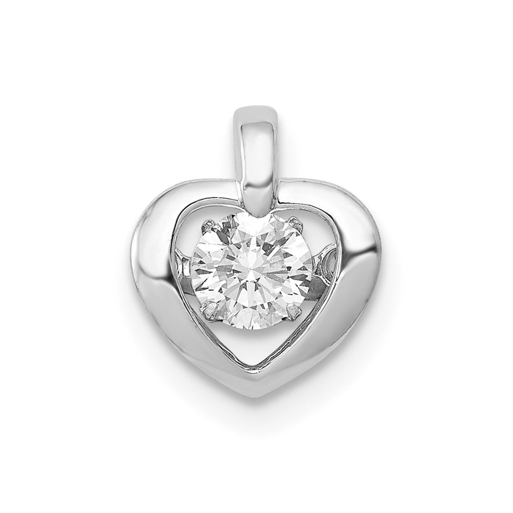 14K White Gold Vibrant Lab Grown Diamond VS/SI FGH Pendant