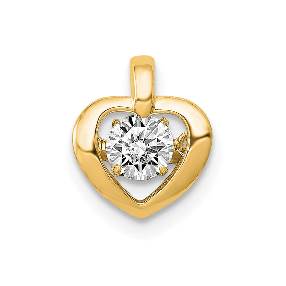 14K Lab Grown Diamond VS/SI FGH Heart Pendant