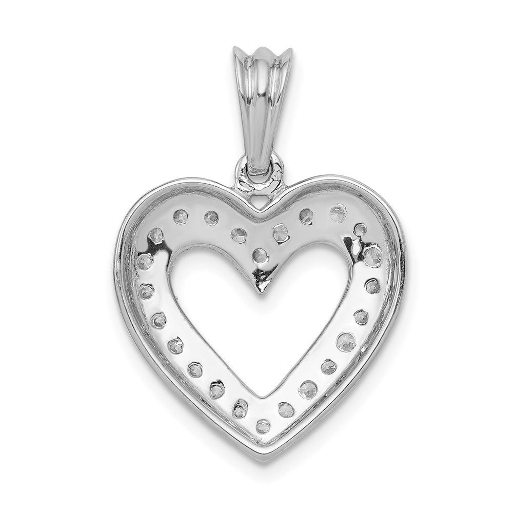 14K White Gold Lab Grown Diamond VS/SI FGH Heart Pendant