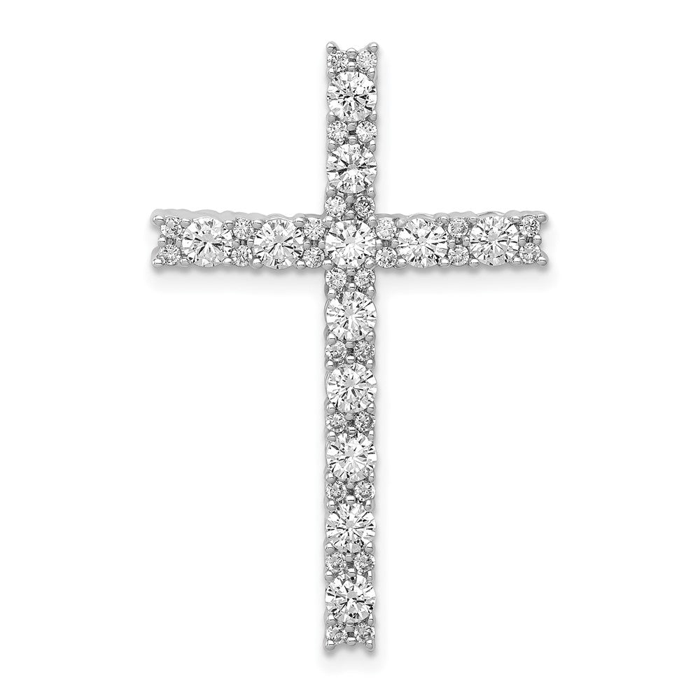 10K White Gold Lab Grown Diamond VS/SI FGH Latin Cross Pendant