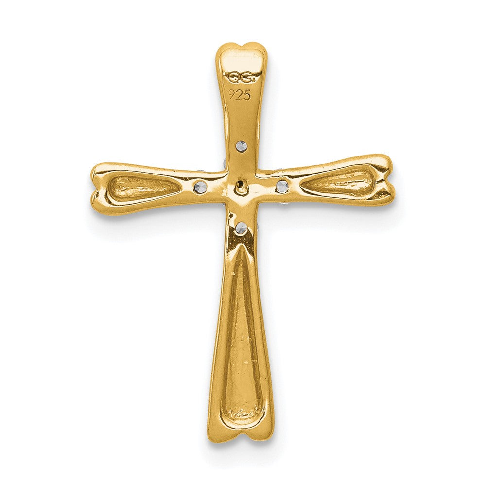 14K Lab Grown VS/SI FGH Dia Cross Slide Pendant