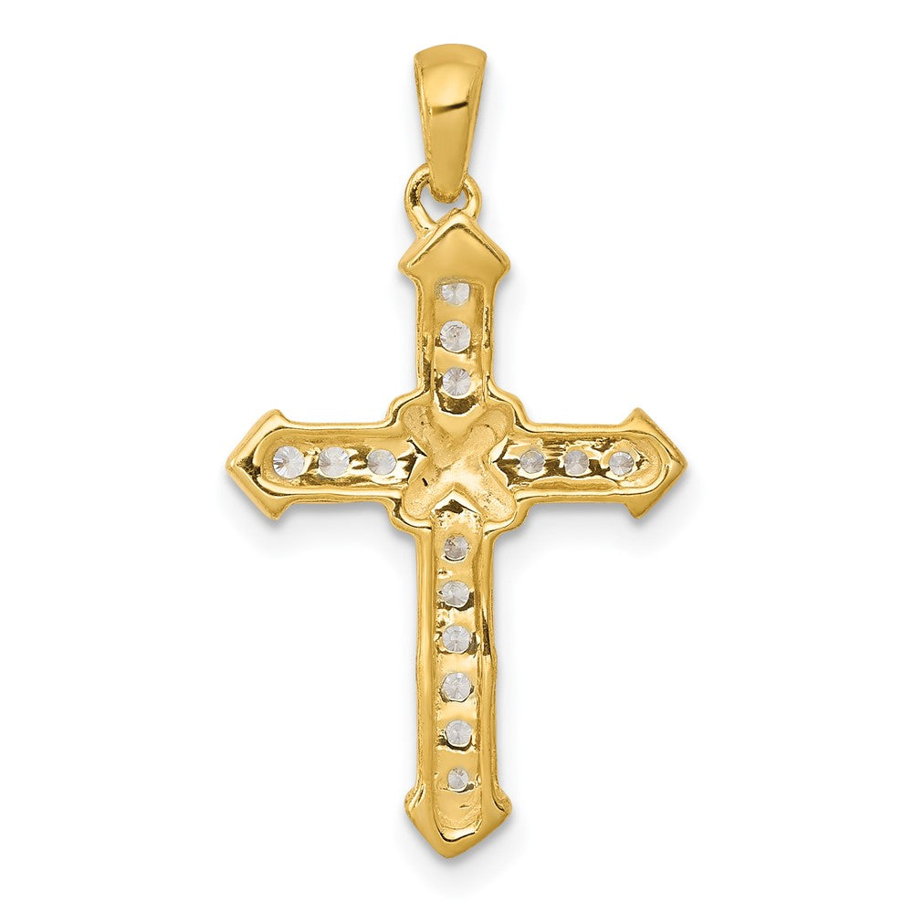 14K Lab Grown Diamond VS/SI FGH Cross Pendant