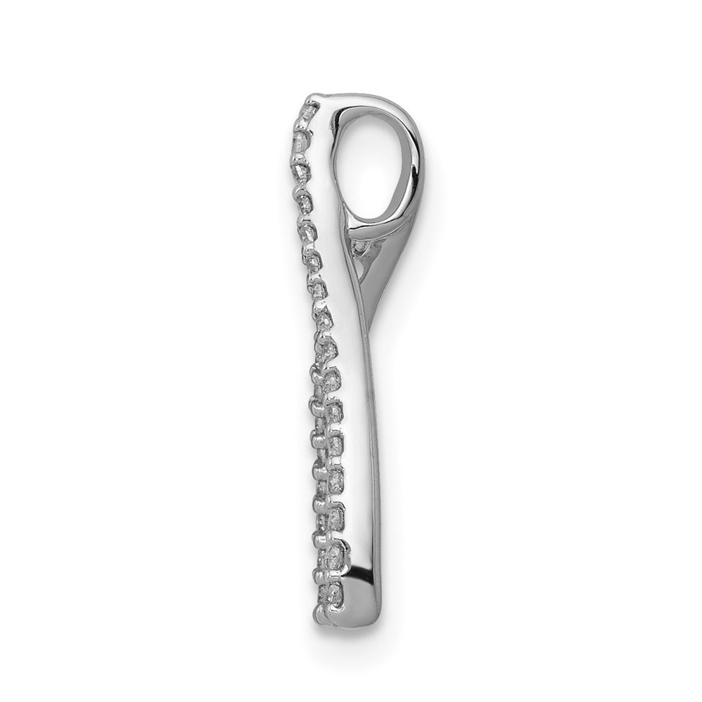 14K White Gold Lab Grown VS/SI FGH Dia Wishbone Chain Slide