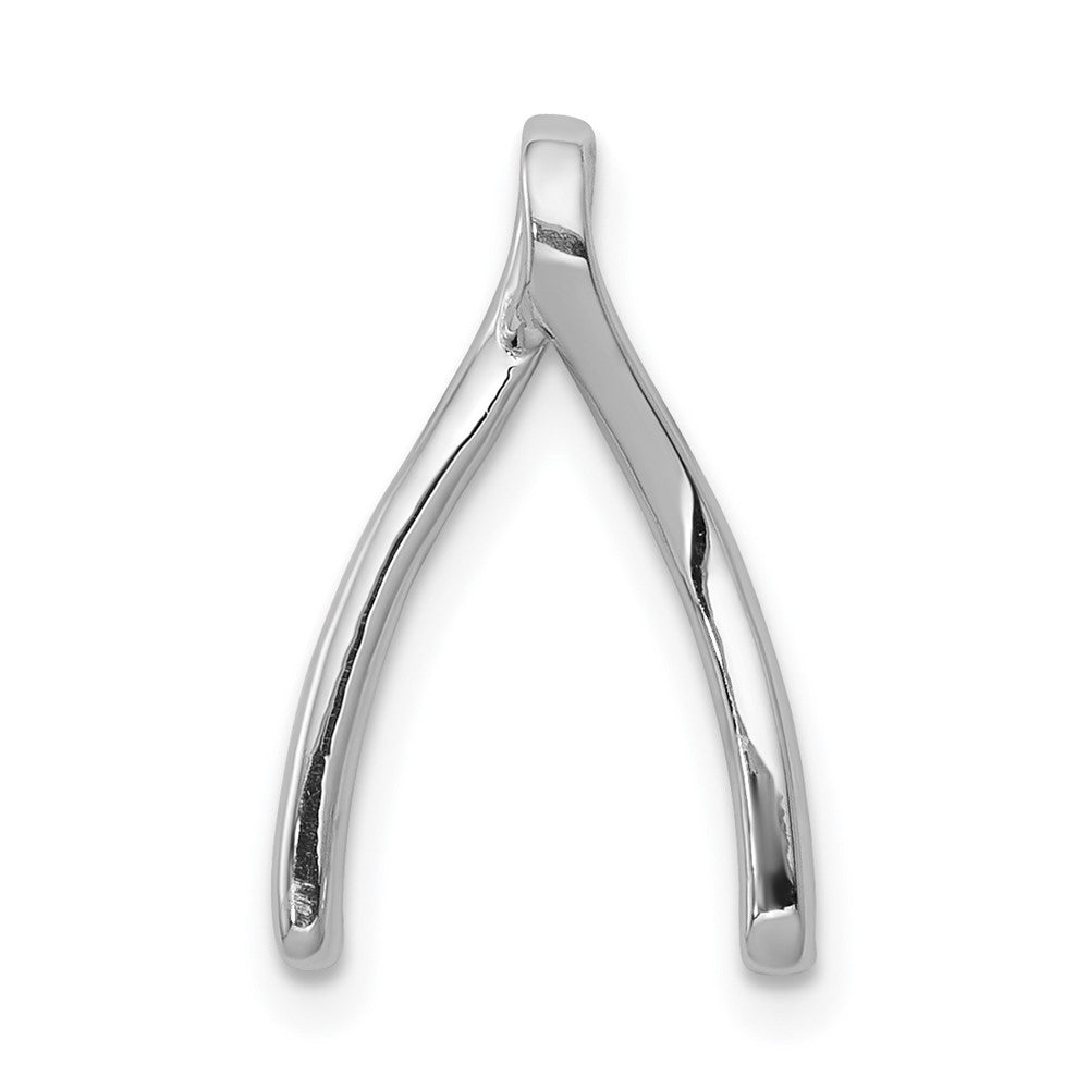 14K White Gold Lab Grown VS/SI FGH Dia Wishbone Chain Slide