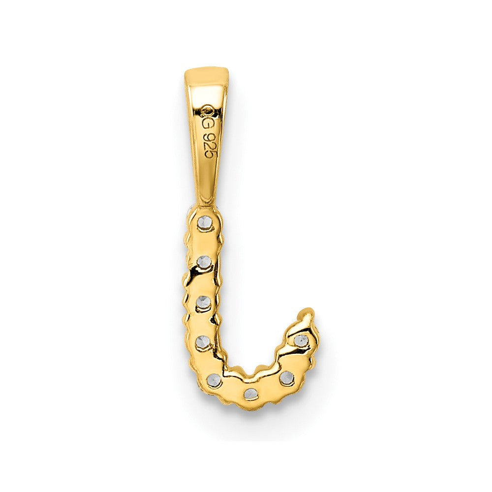 14K Lab Grown VS/SI FGH Dia Letter J Initial Pendant