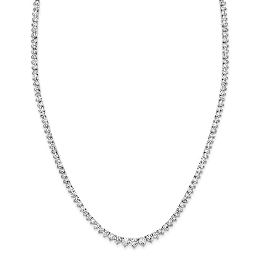 14K White Gold Lab Grown Diamond VS/SI FGH Graduated Necklace