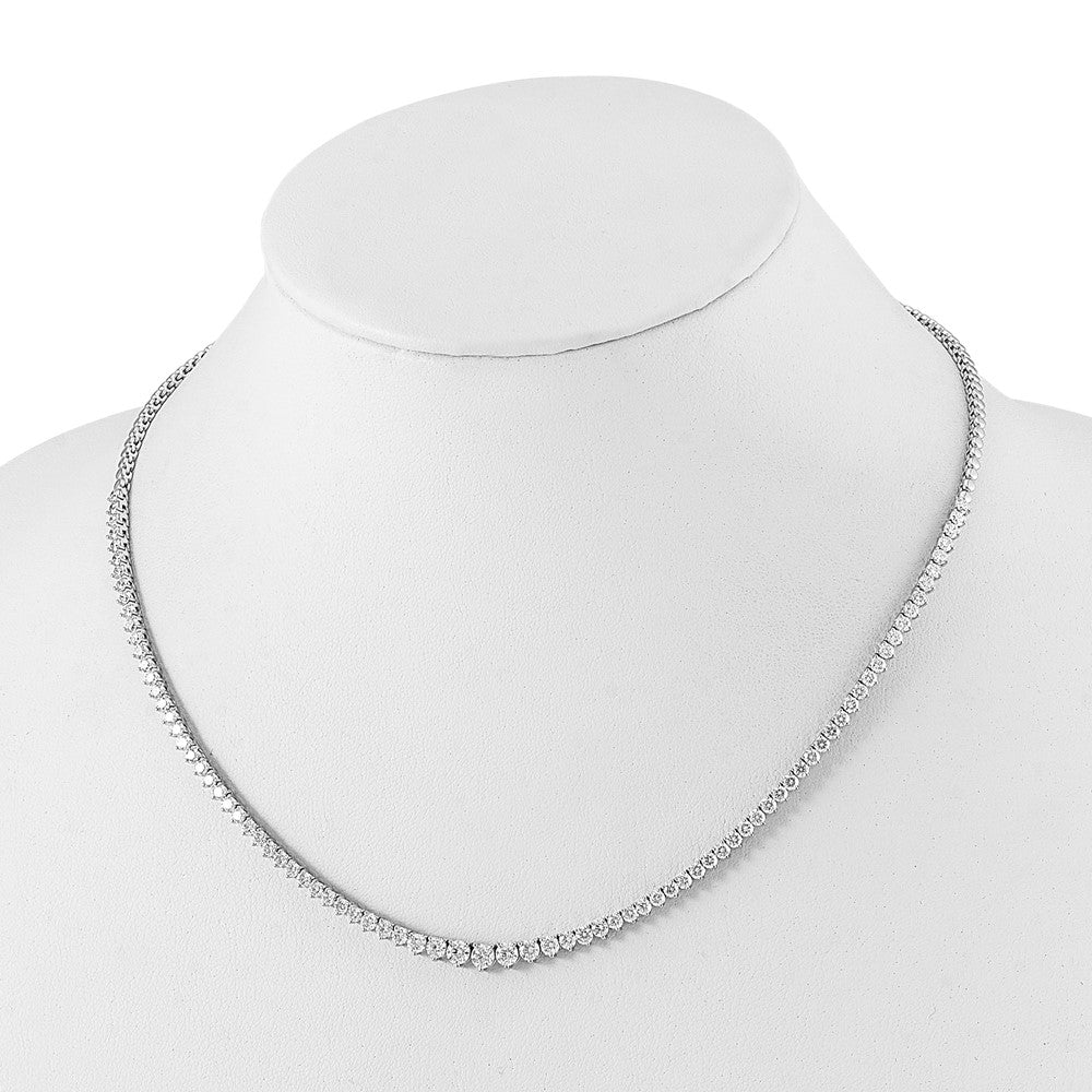 14K White Gold Lab Grown Diamond VS/SI FGH Graduated Necklace