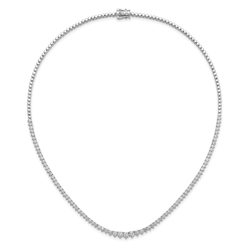 14K White Gold Lab Grown Diamond VS/SI FGH Graduated Necklace