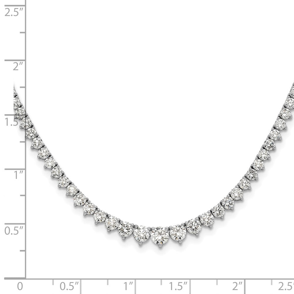 14K White Gold Lab Grown Diamond VS/SI FGH Graduated Necklace