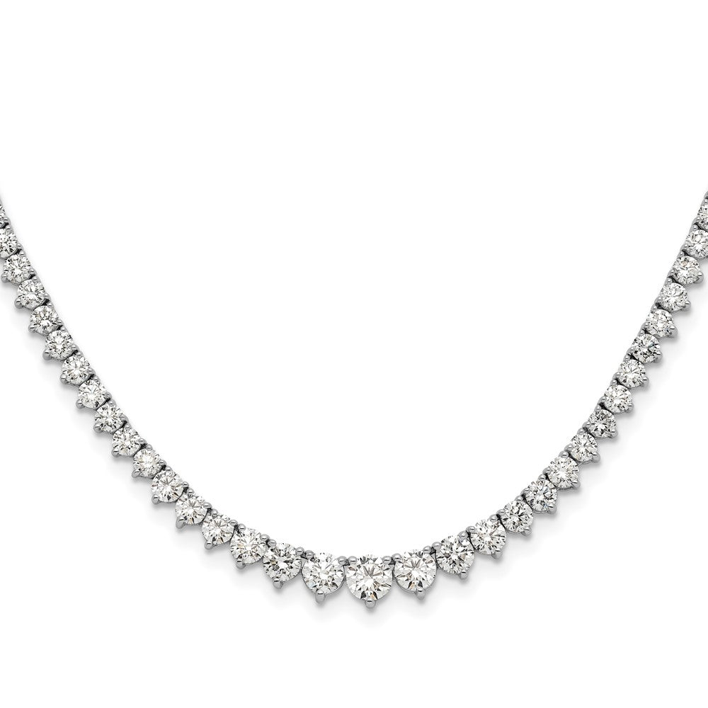 14K White Gold Lab Grown Diamond VS/SI FGH Graduated Necklace