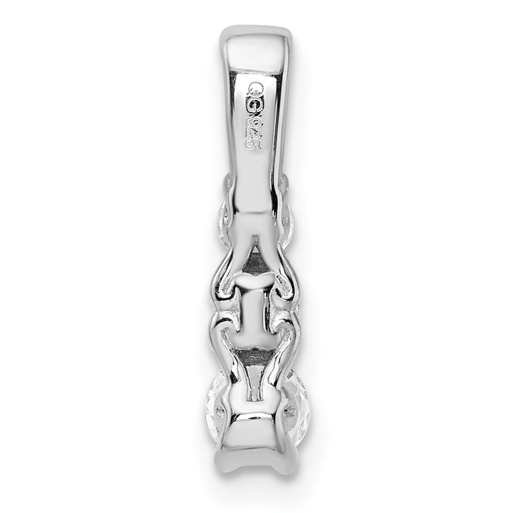 14K White Gold Lab Grown VS/SI FGH Dia 3-stone Pendant