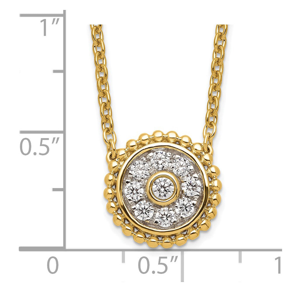 14K Lab Grown Diamond VS/SI FGH Circle Necklace