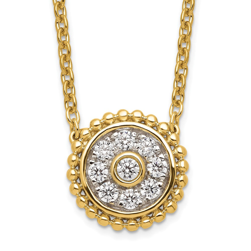 14K Lab Grown Diamond VS/SI FGH Circle Necklace