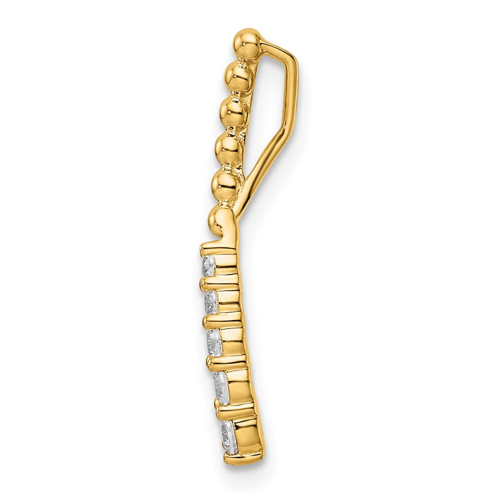 14K Lab Grown Diamond VS/SI FGH Wavy Pendant