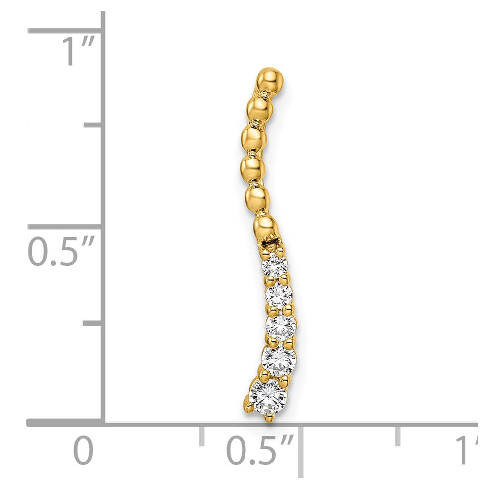 14K Lab Grown Diamond VS/SI FGH Wavy Pendant