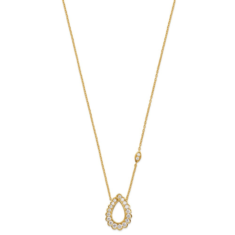 14K Lab Grown Diamond VS/SI FGH Teardrop Necklace