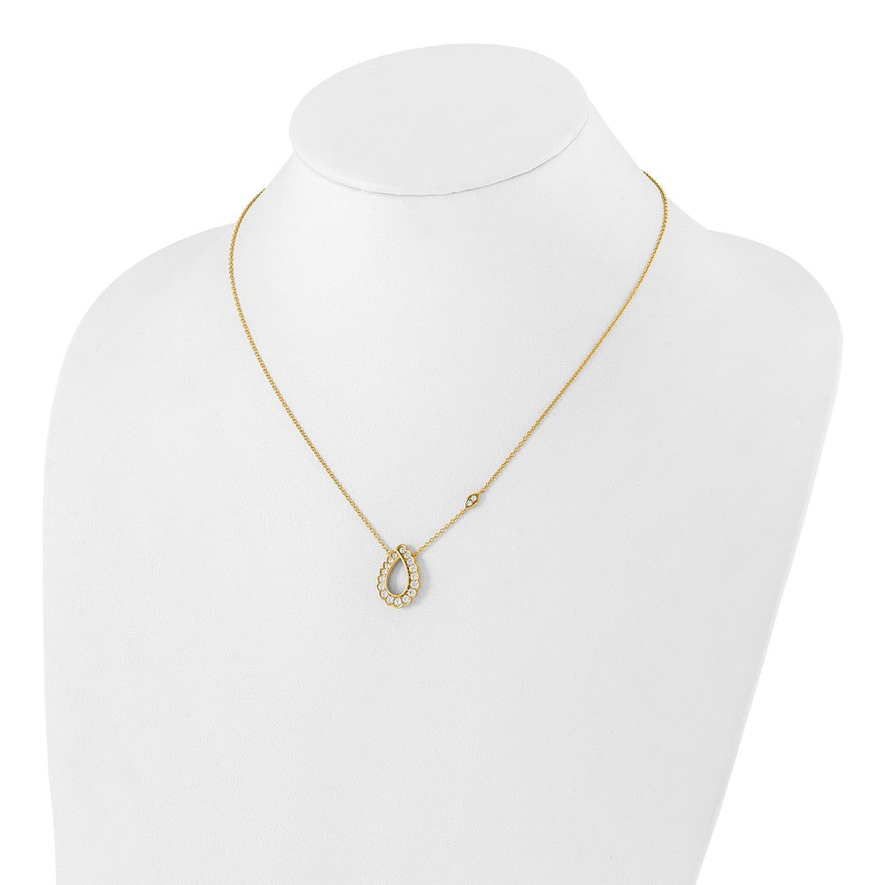 14K Lab Grown Diamond VS/SI FGH Teardrop Necklace